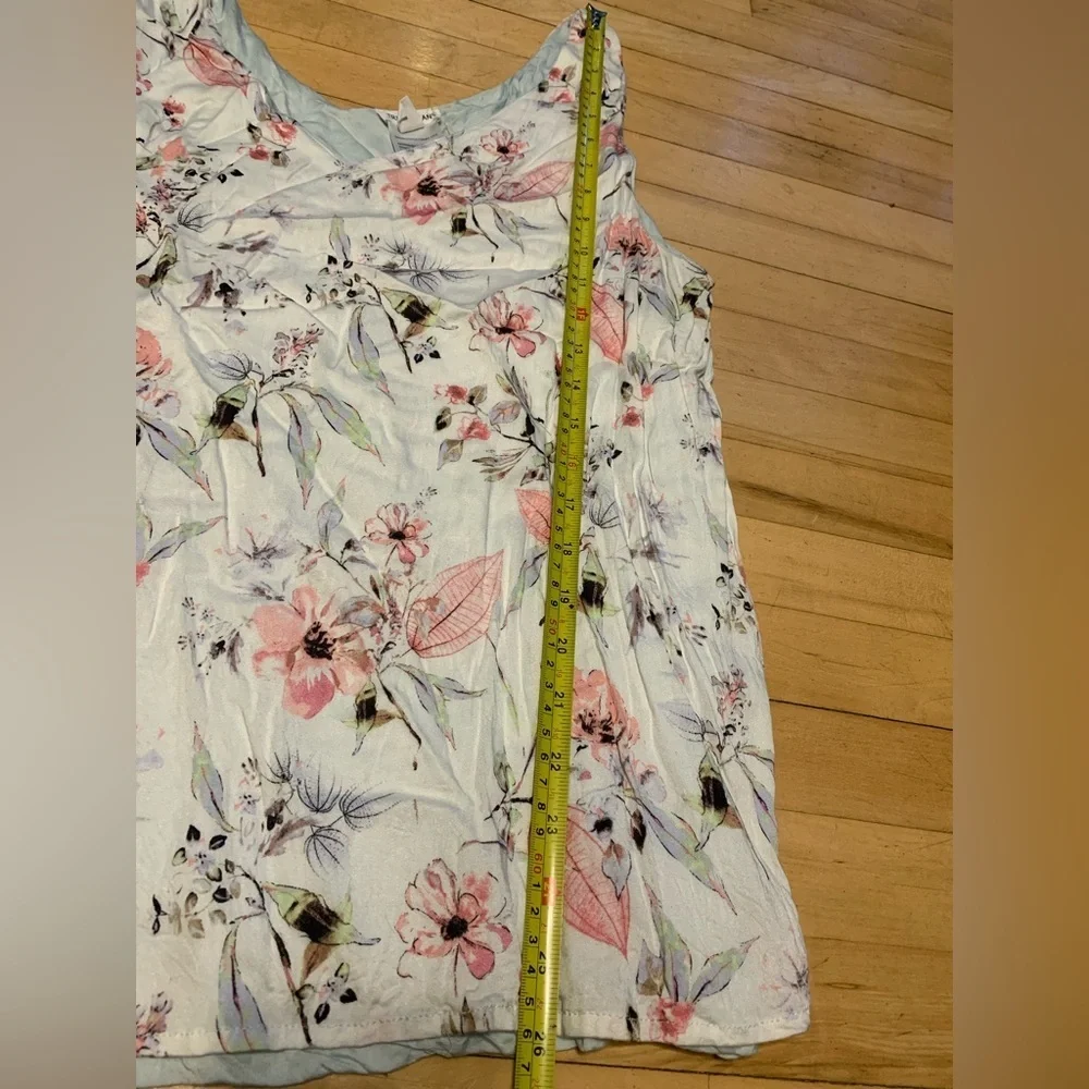 Tribal Jeans Floral Sleeveless Top - Pink and White - Picture 5 of 7